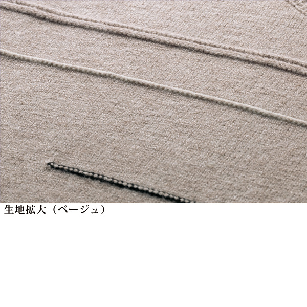 配色ライン入り 編み地変化ニットプルオーバー