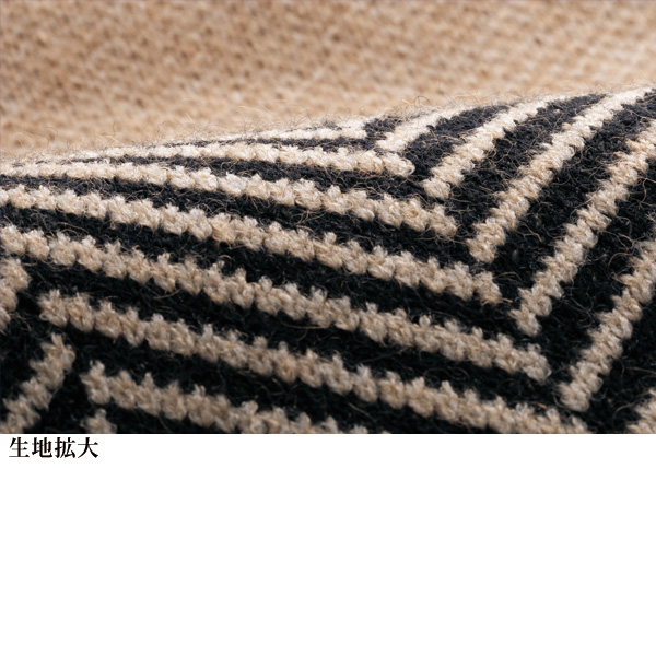 ヘリンボーン切替え ニットプルオーバー