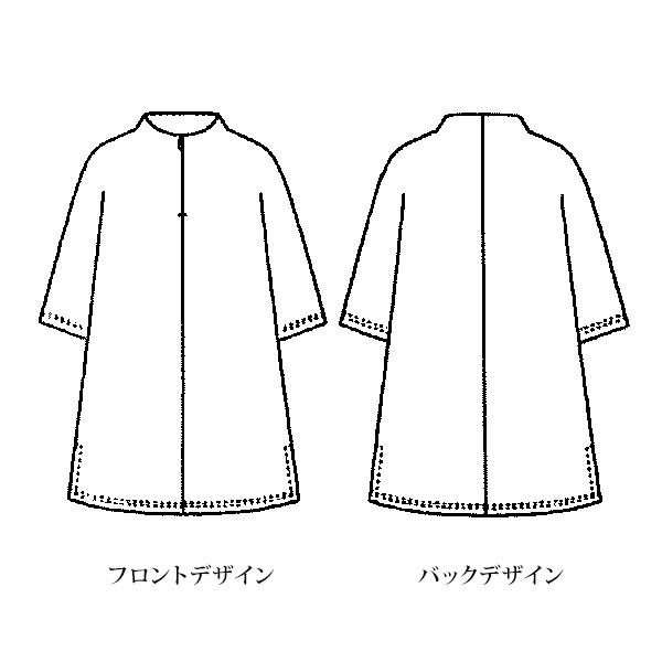 ウール混インレージャカードニット ドルマンチュニック