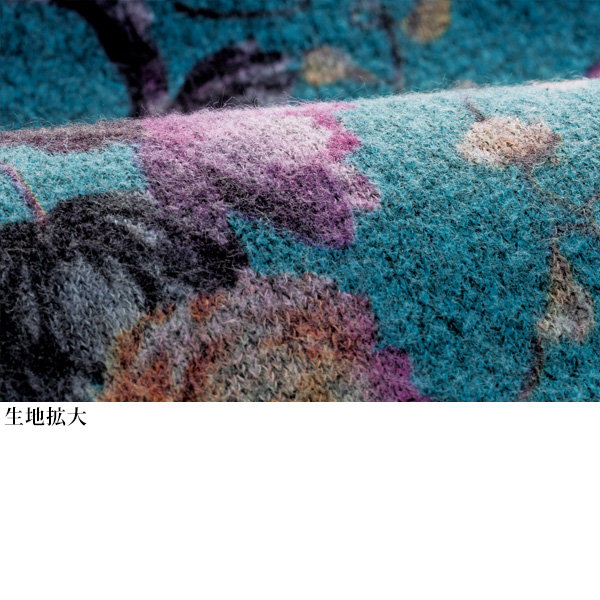 花柄プリント起毛チュニック