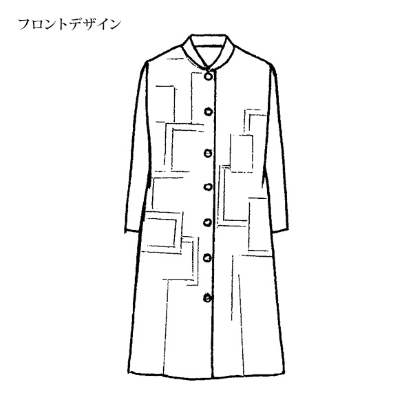 変化素材ストレッチ ジャケットワンピース