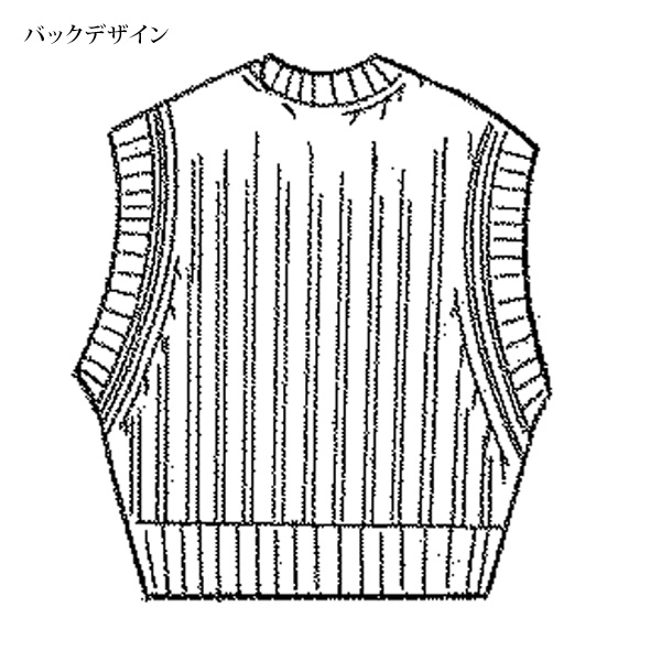 透かし編みゆったりベスト