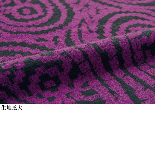 起毛プリントロングプルオーバー