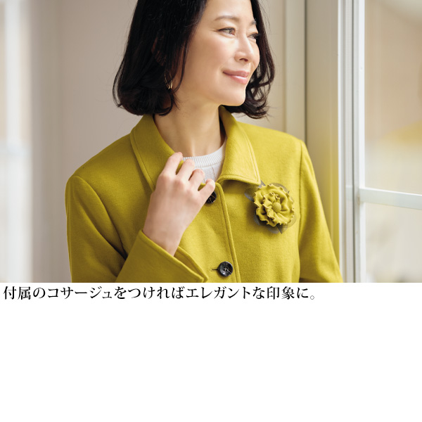 インターアクション 使用 コサージュ付ジャケット