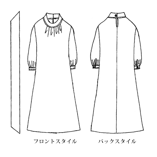 ボウタイワンピース 大きいサイズ M LL 4L