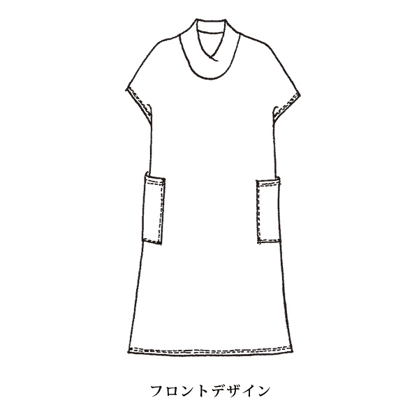 チェック柄カットソー ロングプルオーバー