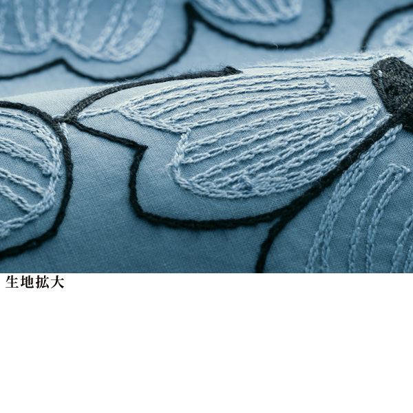 花柄刺しゅう ロングシャツジャケット