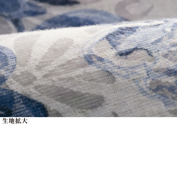 オパール加工 花柄ロングプルオーバー