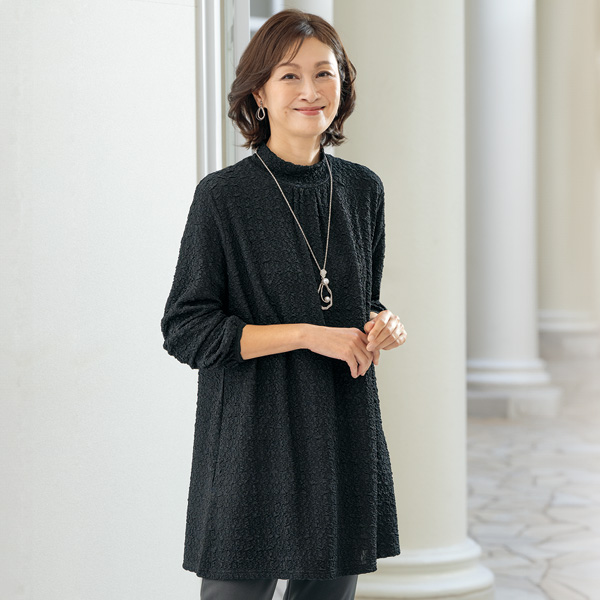 フクレジャカードカットソーチュニック | 京都通販ミセスの