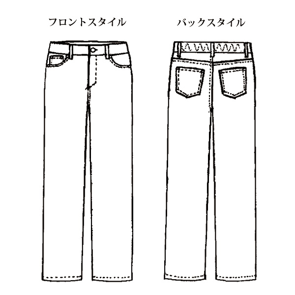 綿混ストレッチワイドパンツ