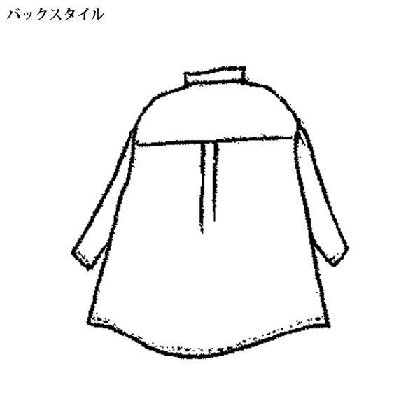 綿ガーゼ絞り染め シャツブラウス