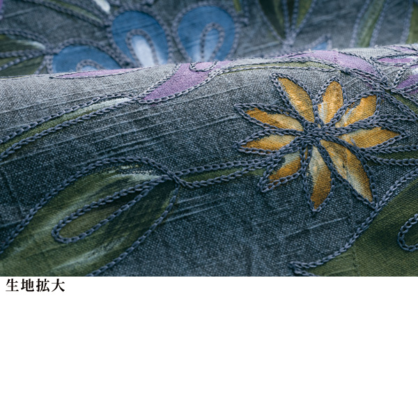 花柄プリントロングブラウス