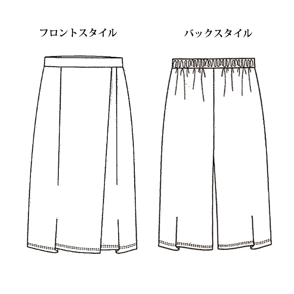 タックデザインキュロットスカート