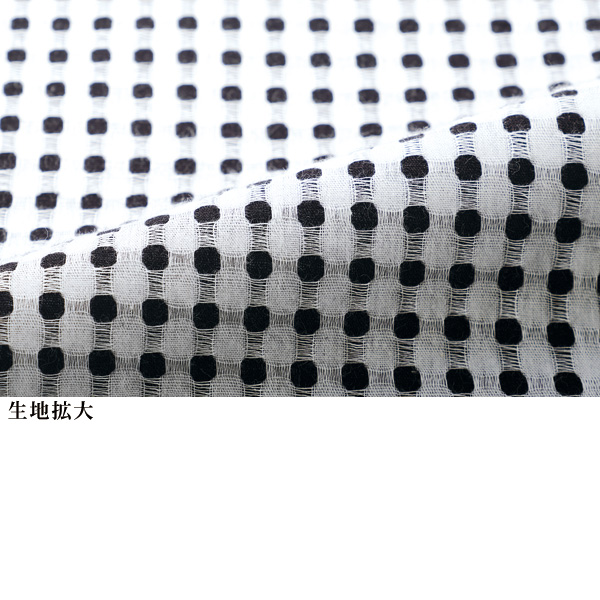 ドット柄ジャカード チュニックブラウス