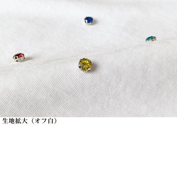 カラフルビジュー付 カットソープルオーバー