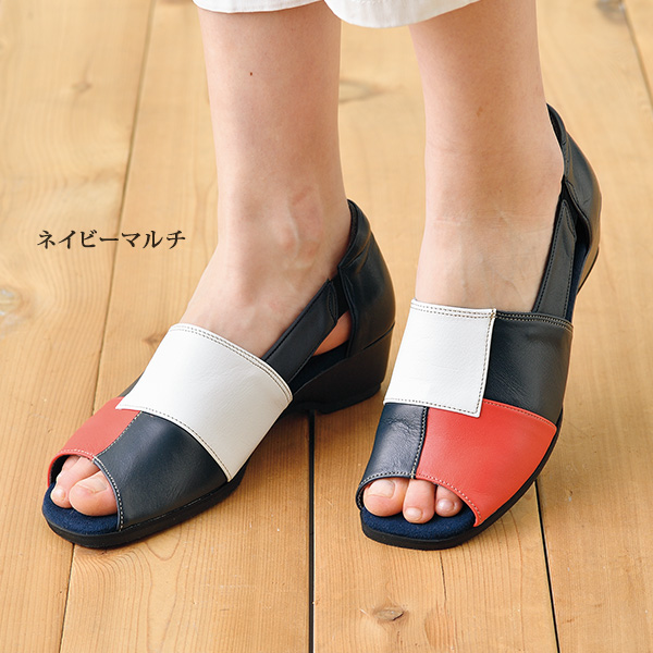 TS SPORTS 牛革配色サマーシューズ