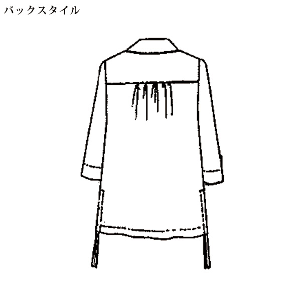 水玉柄襟付 オーバーブラウス