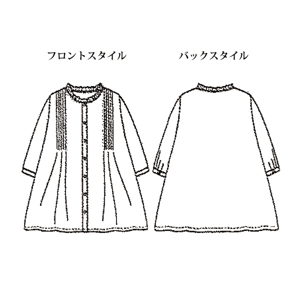 綿麻ガーゼ ピンタック使いブラウス