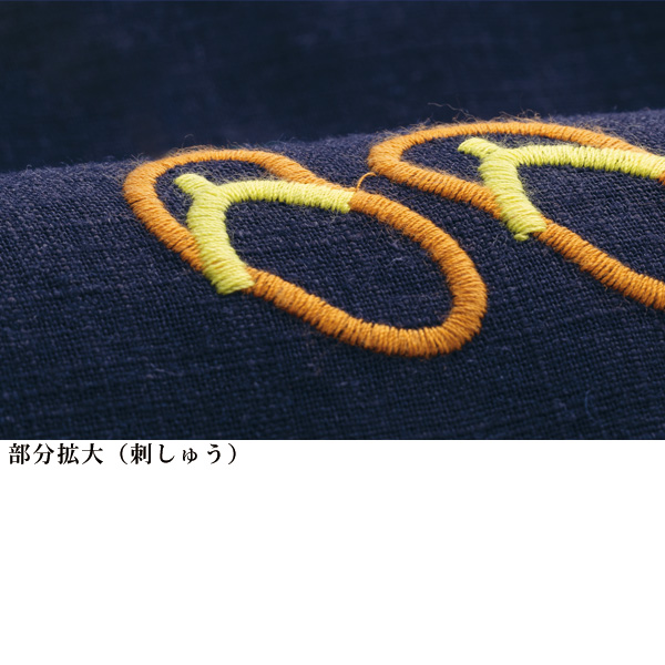 麻混刺しゅう使い チュニックブラウス