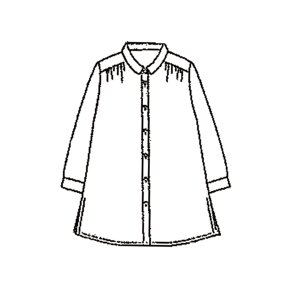 綿シフォンボイル プリントブラウスジャケット