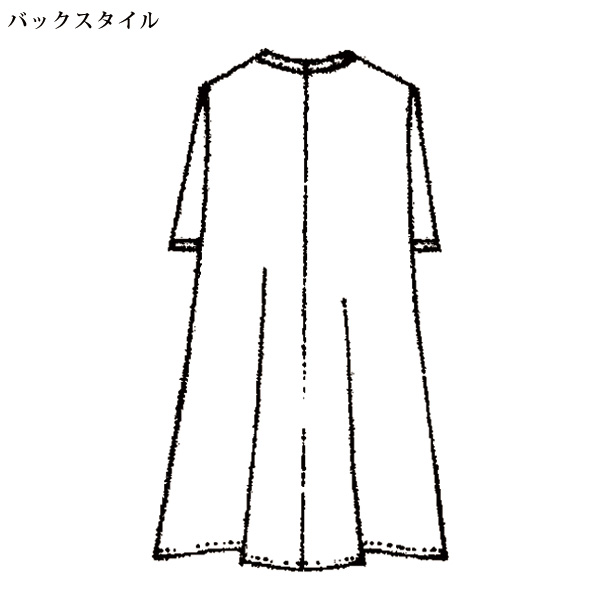 麻混チュニックワンピース 大きいサイズ M LL 3L 4L