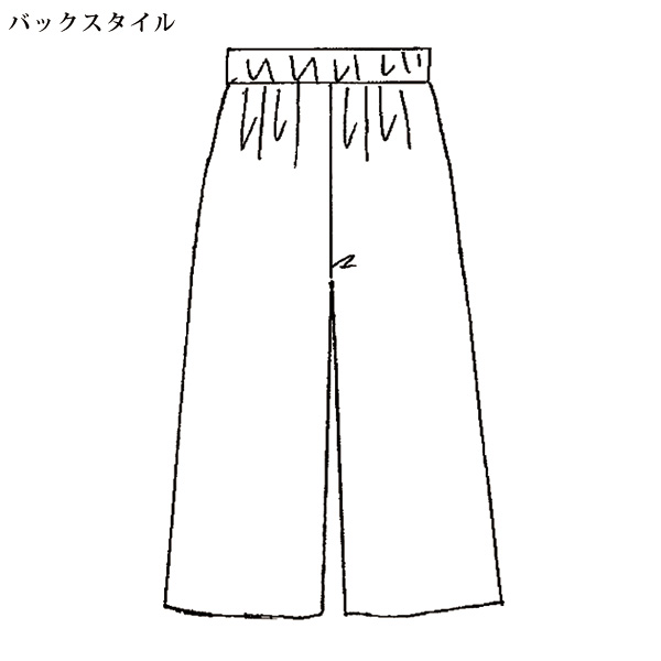 シャンブレーワイドパンツ 大きいサイズ M LL 4L