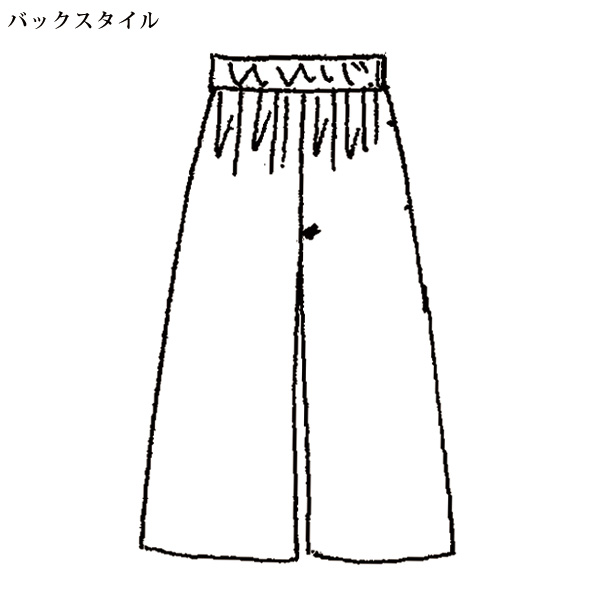 麻調ワイドパンツ 大きいサイズ M LL 4L