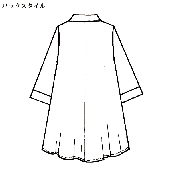 総柄プリント 襟付チュニック 大きいサイズ M LL 3L