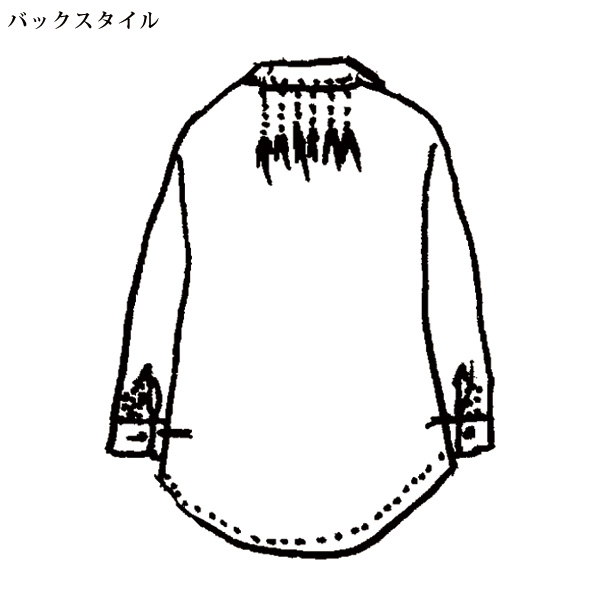 藍染めブラウス