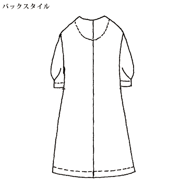 きびのころも ジャカードチュニックワンピース 大きいサイズ M LL 4L