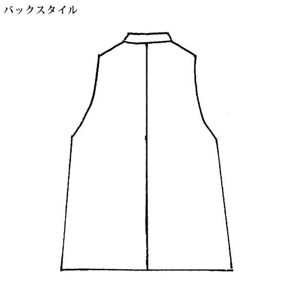 テーラードロングベスト 大きいサイズ M LL 3L