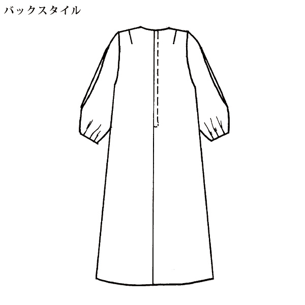 袖レース使いワンピース 大きいサイズ M LL 4L