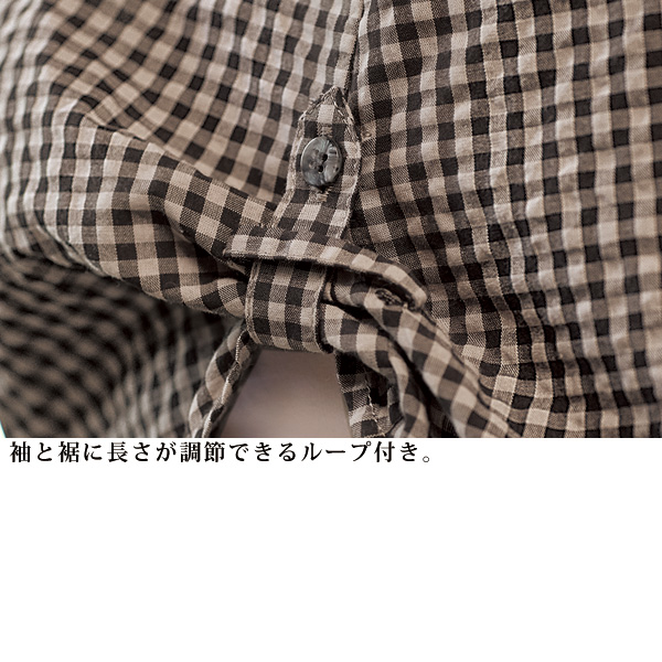 ループ付ブラウス 大きいサイズ M LL 4L