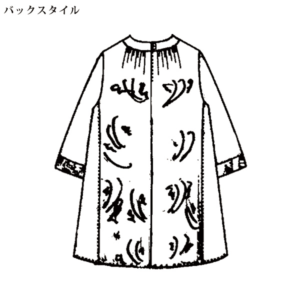 パネルプリントチュニック 大きいサイズ M LL 3L