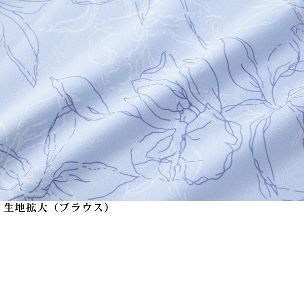 異素材プリントアンサンブル 大きいサイズ M LL 4L