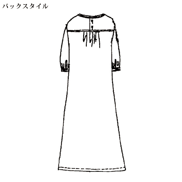 ドビー織チェック ピンタックワンピース 大きいサイズ M LL 4L