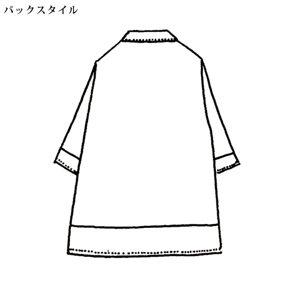 塩縮プリントデザインブラウス 大きいサイズ M LL 3L