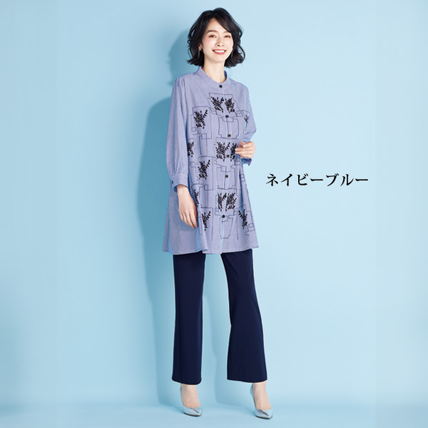 「ゼログ」セミブーツ ストレートパンツ 大きいサイズ M L LL 3L 4L