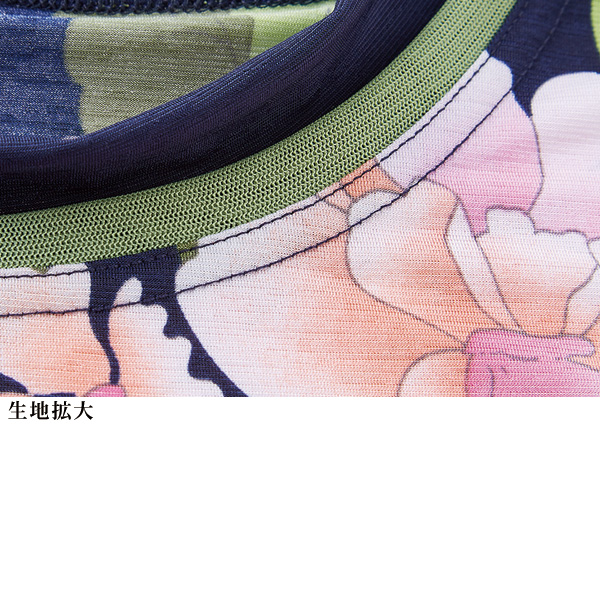 パネルプリントチュニック 大きいサイズ M LL 3L