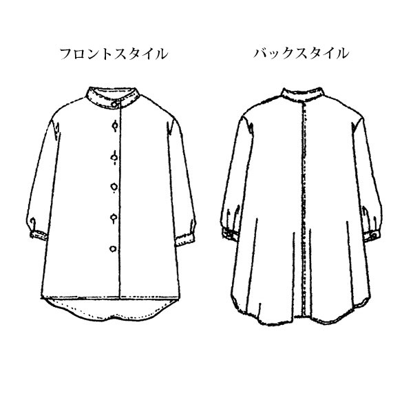 総刺しゅう スタンド襟ブラウス 大きいサイズ M LL 3L 4L