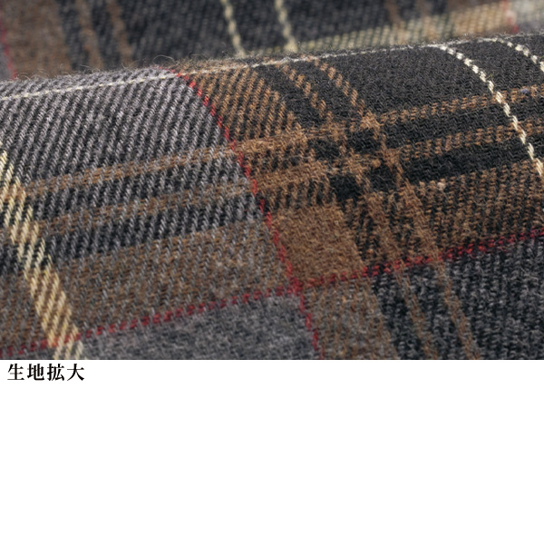 先染めチェック柄デザインシャツ