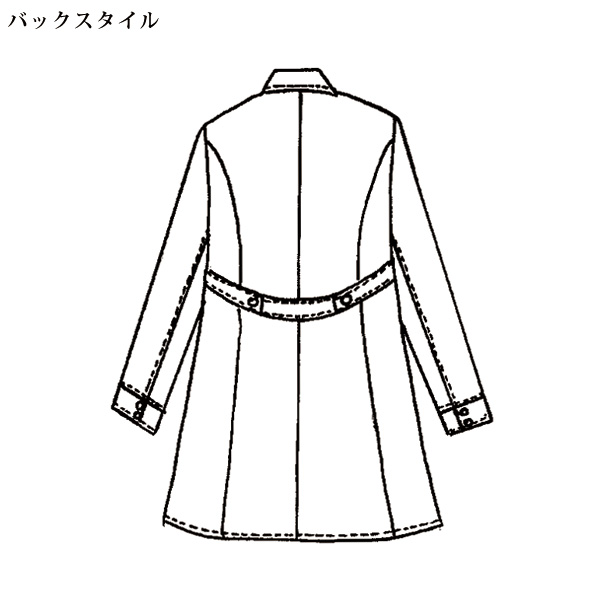 デザイン襟ロングチェックジャケット
