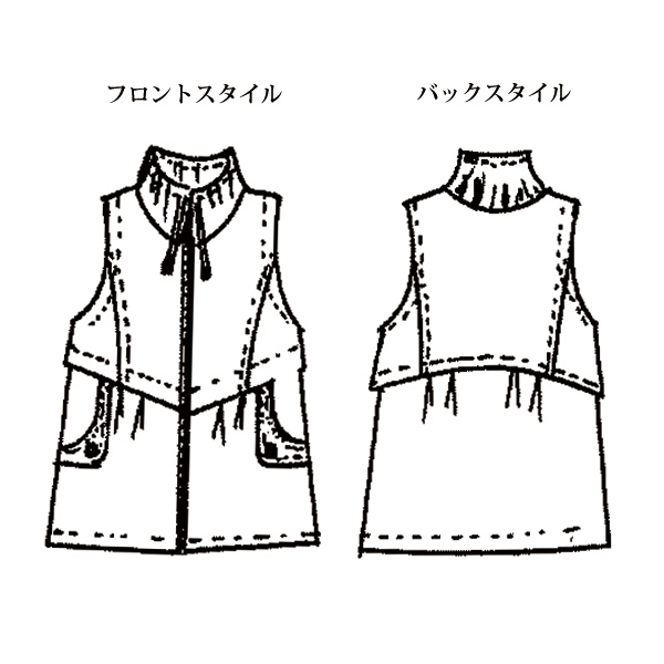 ストレッチワッシャーデザインベスト