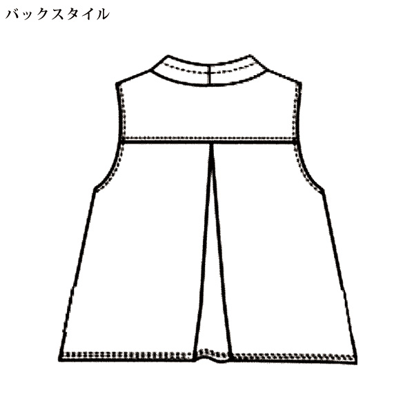 脇ボタン使いロゴカットソーベスト