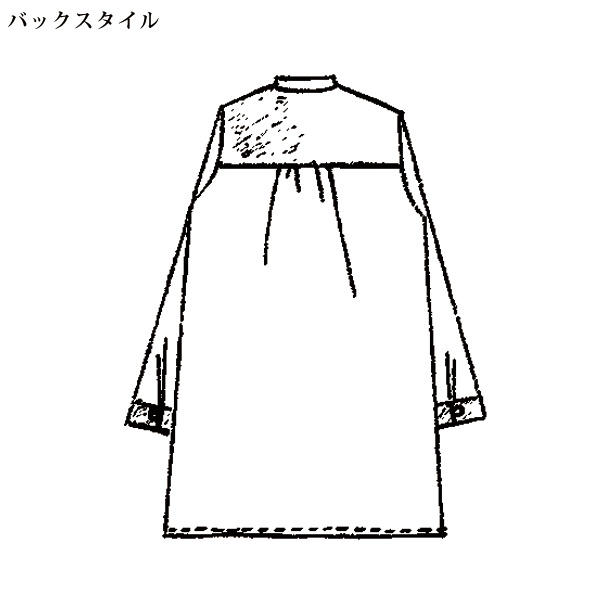 プリント切替えワンピース