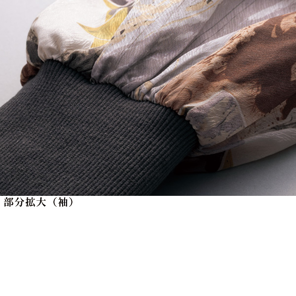 パッチワーク調プリント切替えブラウス