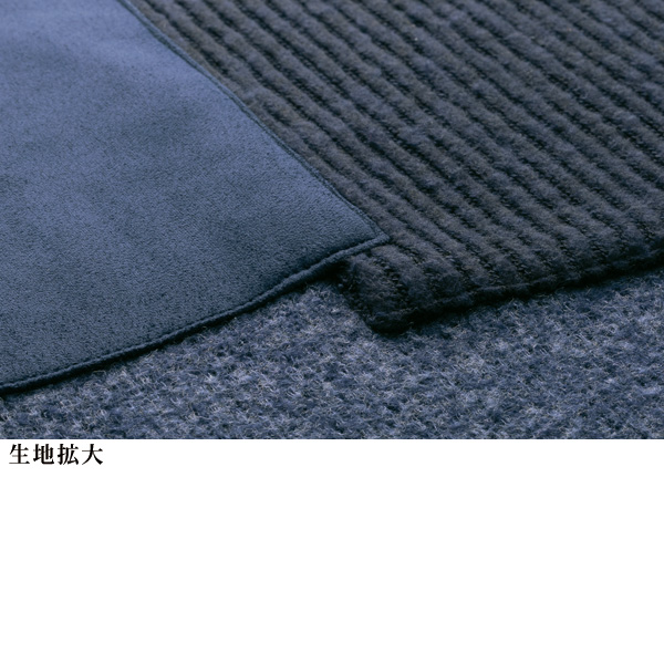 異素材使い杢調プルオーバー