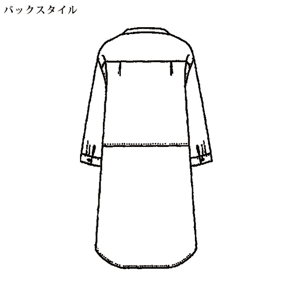 スタンド襟デニムロングジャケット