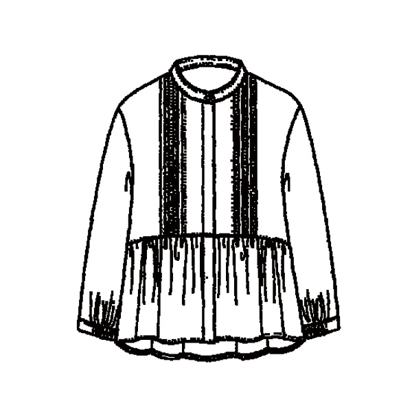 ピンタックデザインブラウス
