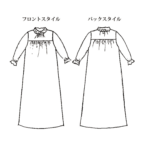ちりめんフォーマルシャーリングワンピース